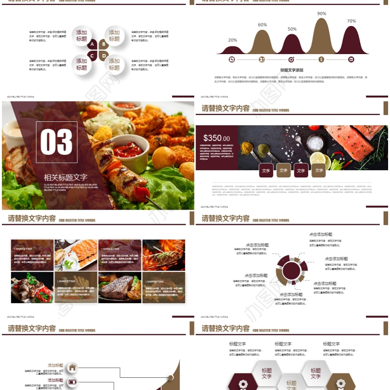 烧烤牛排美食餐饮营销西餐厅餐饮连锁ppt