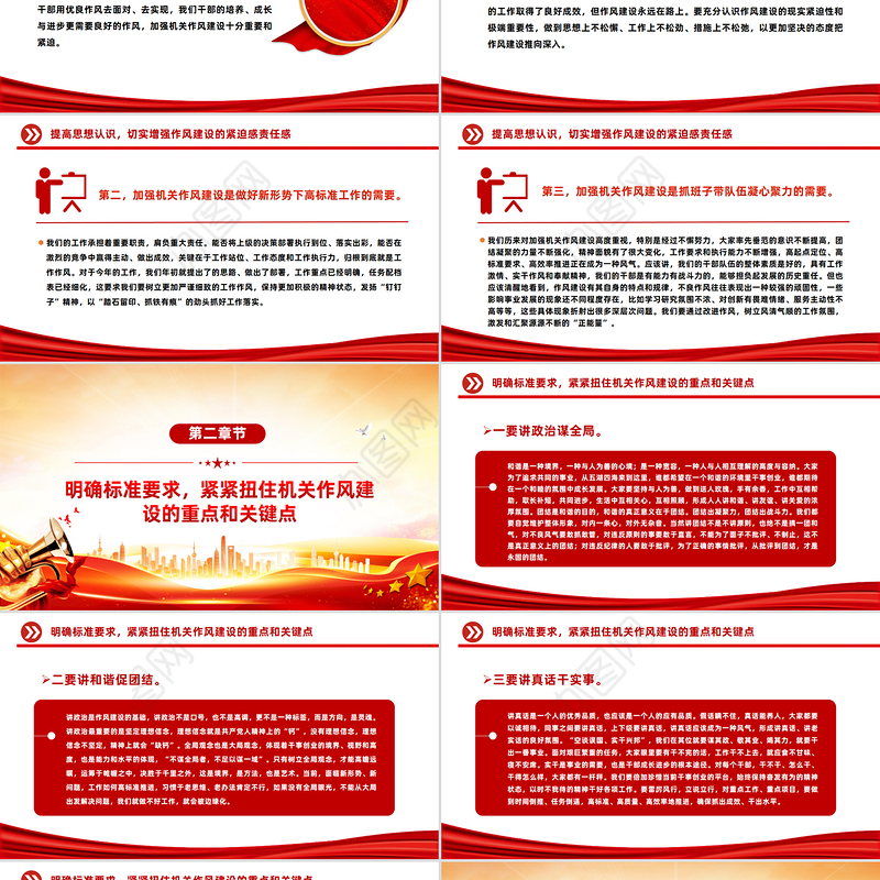 2025加强作风建设PPT红色简洁廉政教育专题党课