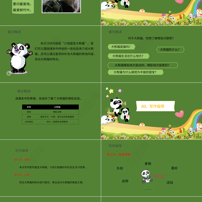 2022国宝大熊猫PPT习作小学三年级语文下册部编人教版教学课件