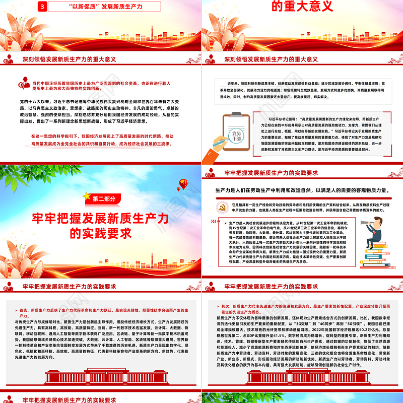 把握新质生产力的理论意蕴和实践价值PPT简洁风深入学习新质生产力课件模板