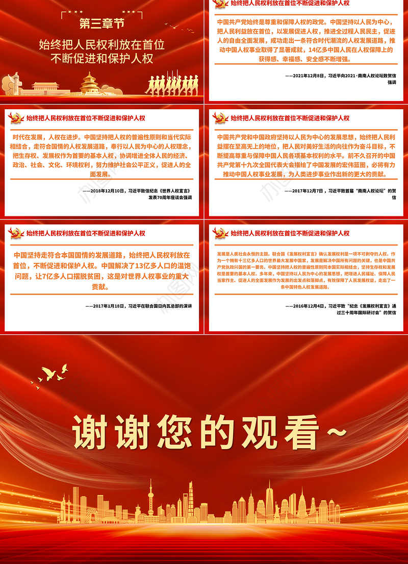 关于尊重和保障人权PPT推动形成更加公正、合理、包容的全球人权治理微党课课件