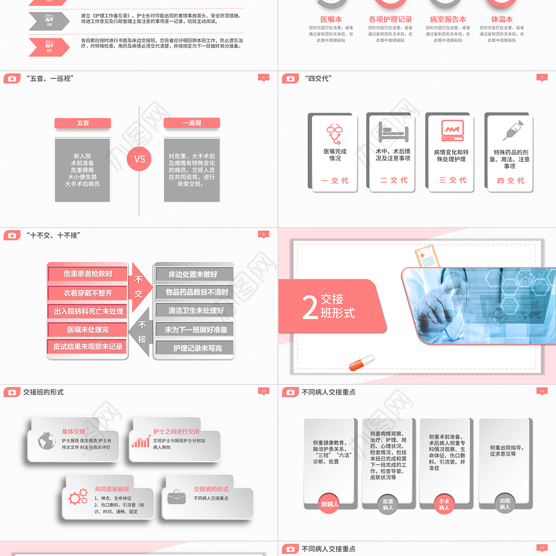 2022护理交接班制PPT医疗护理类通用PPT