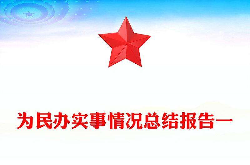 为民办实事情况总结报告一