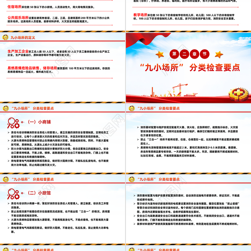 精美实用九小场所消防安全PPT全国安全生产月宣传课件下载