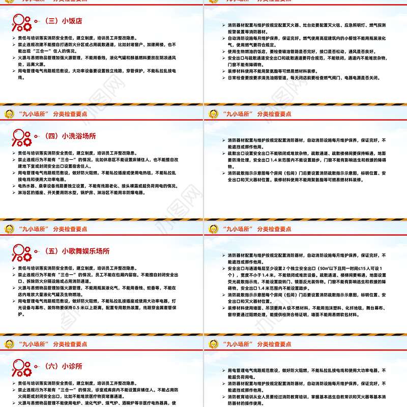 精美实用九小场所消防安全PPT全国安全生产月宣传课件下载