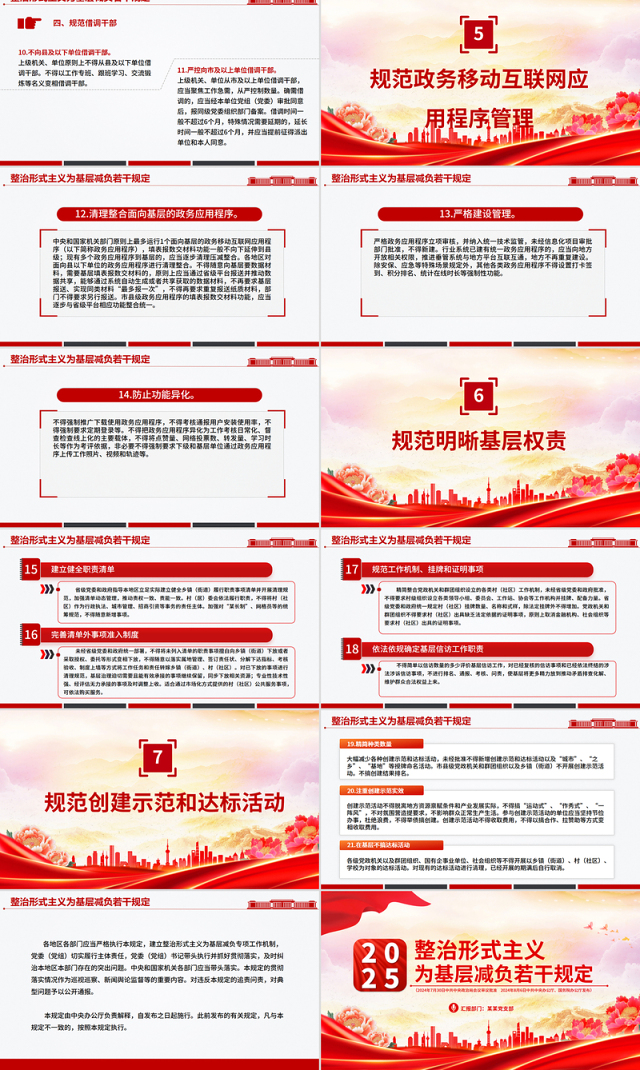 2025年整治形式主义为基层减负若干规定PPT课件