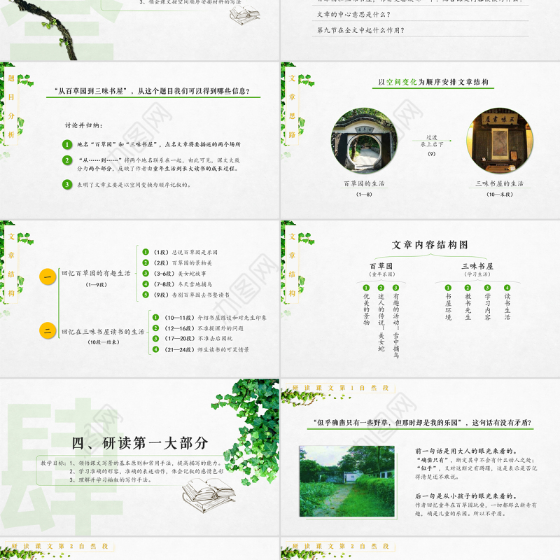 初中语文【从百草园到三味书屋】课件PPT