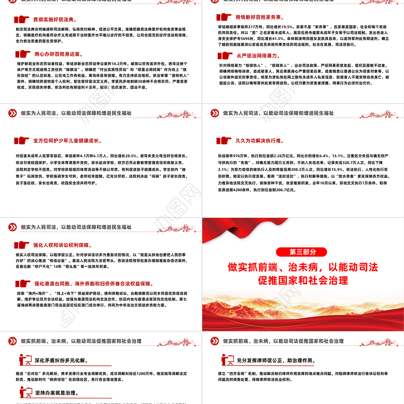 2024两会最高人民法院工作报告PPT大气简洁两会学习微党课