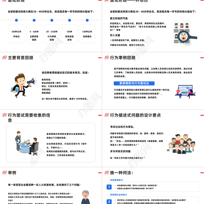 2023招聘面试技巧培训PPT红色简约风招聘面试技巧培训课件模板下载