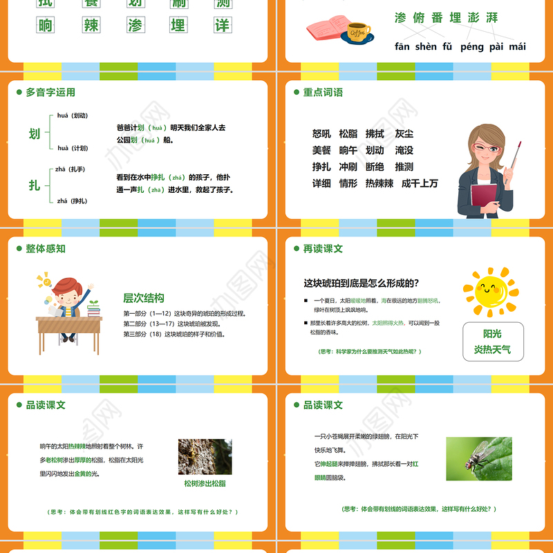 2022琥珀PPT第5课小学四年级语文下册部编人教版教学课件