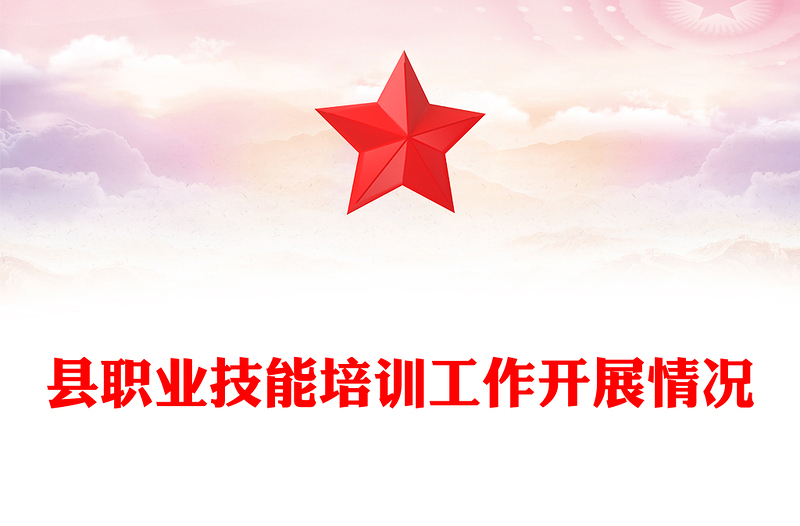 县职业技能培训工作开展情况