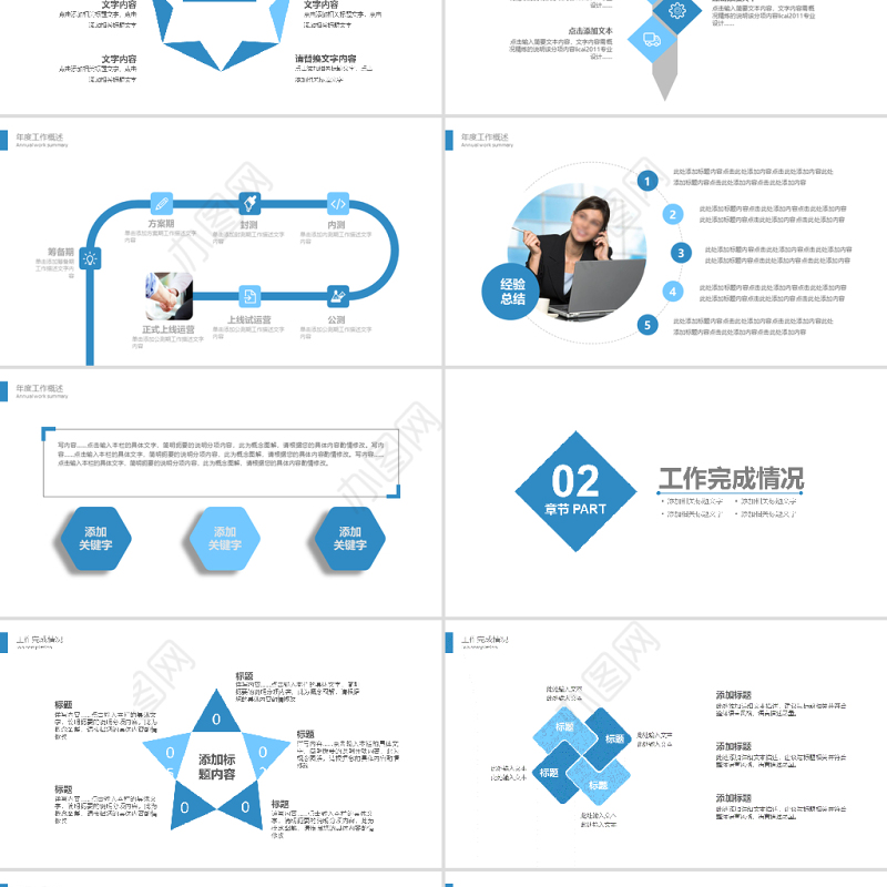 欧美风商务工作汇报PPT模版