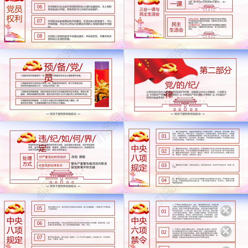 2018年党员干部应知应会两学一做党员党课学习