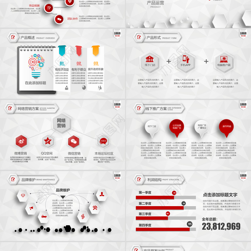 商业商务创业策划书计划书PPT模板