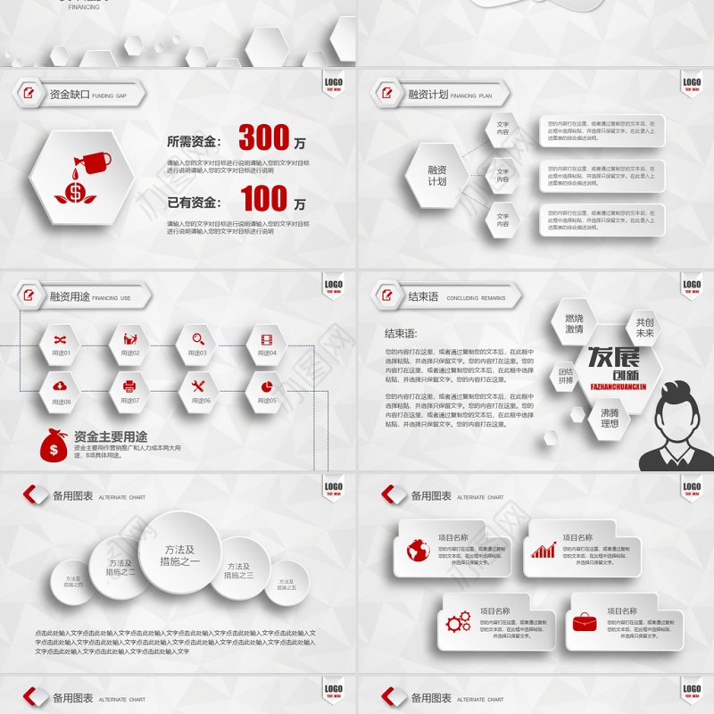 商业商务创业策划书计划书PPT模板