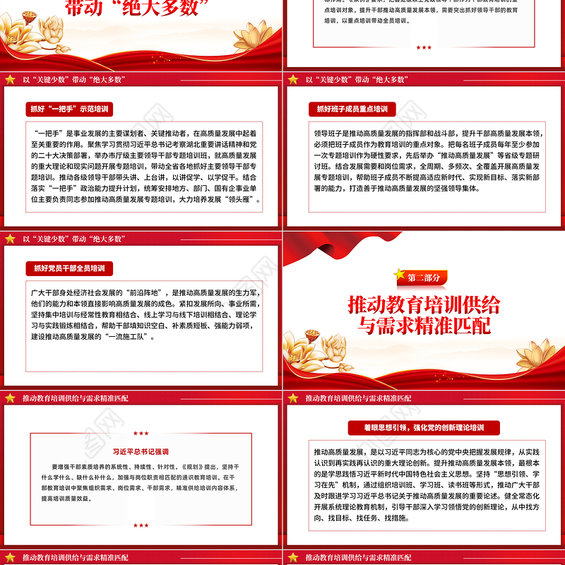 增强干部推动高质量发展本领PPT红色精美干部教育培训微党课