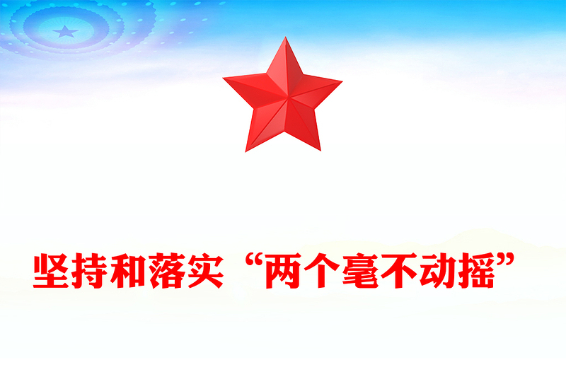 坚持和落实“两个毫不动摇”PPT精美大气总书记重要讲话专题课件(讲稿)