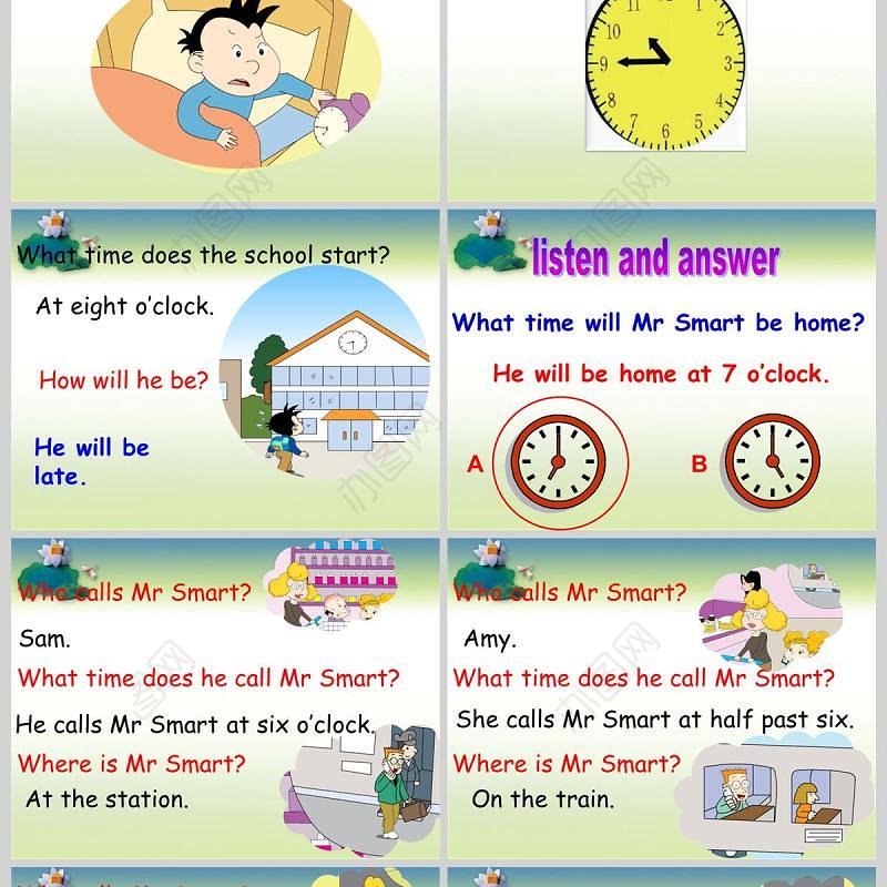  I will be home at 7 oclock 英语课件PPT模板