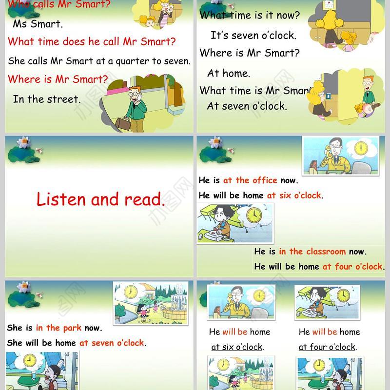  I will be home at 7 oclock 英语课件PPT模板