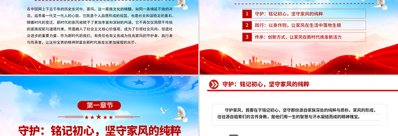 大气精美做新时代优良家风守护者践行者传承者PPT课件