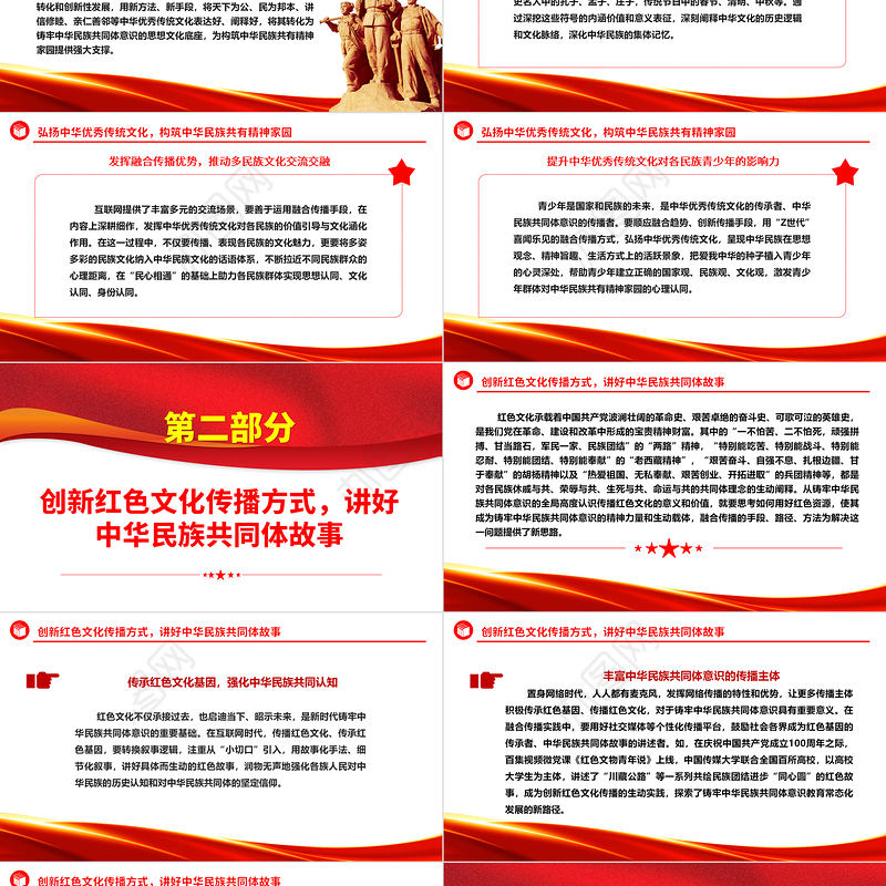 2023以融合传播铸牢中华民族共同体意识PPT精美党政风做好新时代宣传文化工作基层党员干部党课培训课件