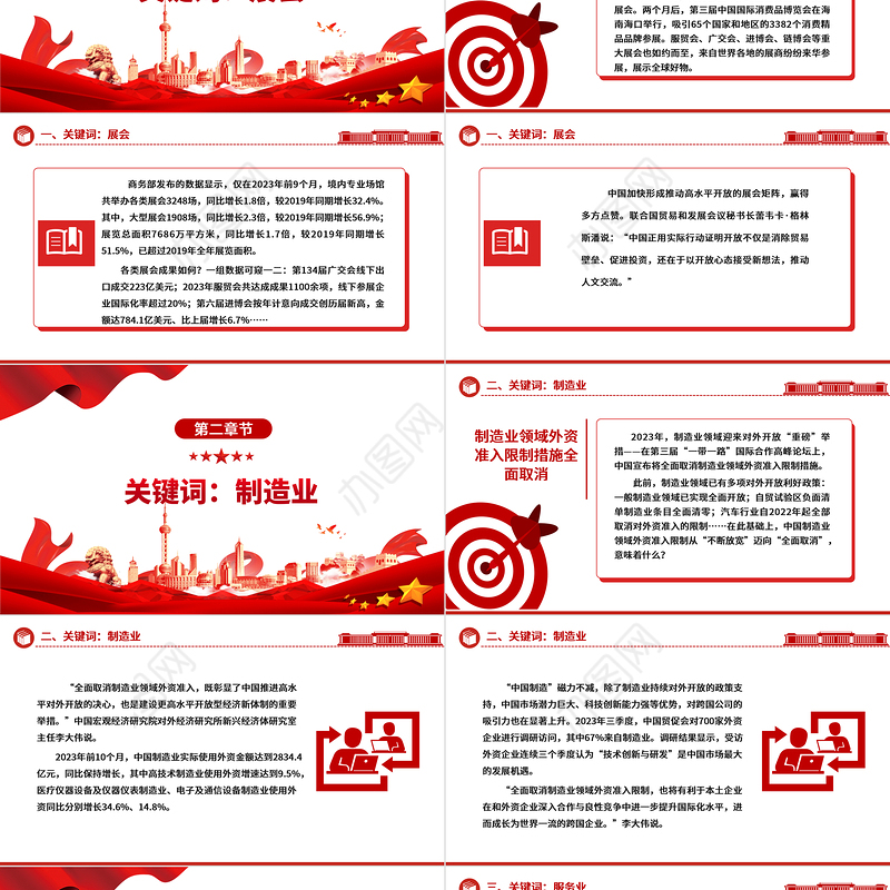 从8组关键词欣赏更加开放的中国ppt华美党建坚持改革开放政策专题党课