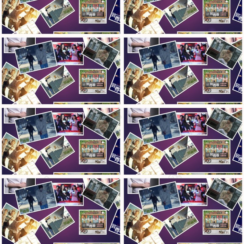 怀旧唯美致青春毕业季动态照片墙ppt模板