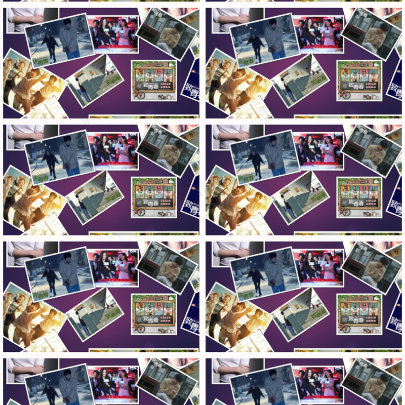 怀旧唯美致青春毕业季动态照片墙ppt模板