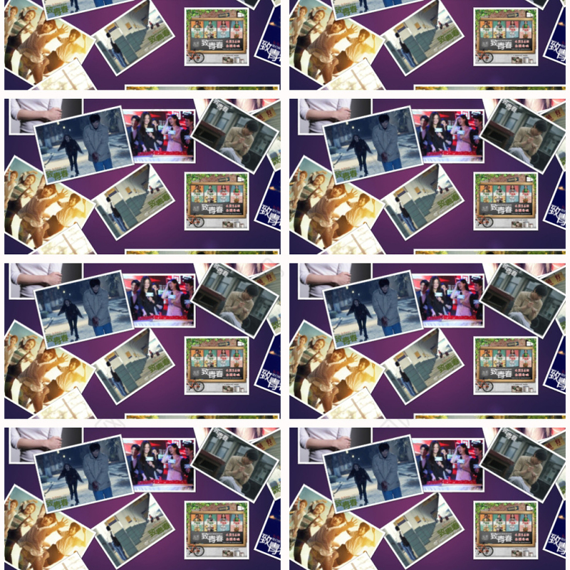 怀旧唯美致青春毕业季动态照片墙ppt模板