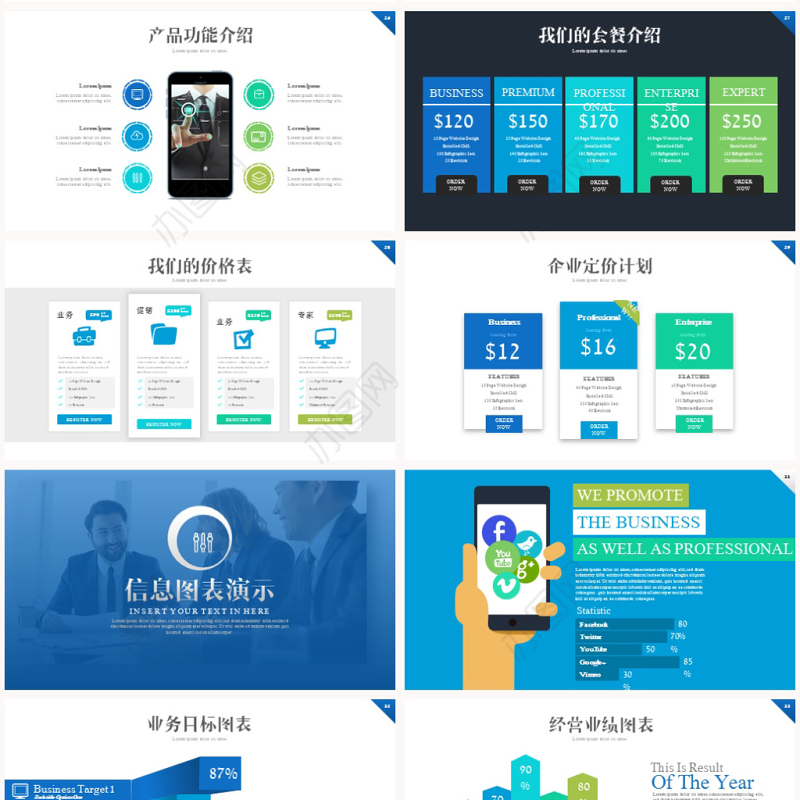 创意手机app应用程序项目推广ppt模板