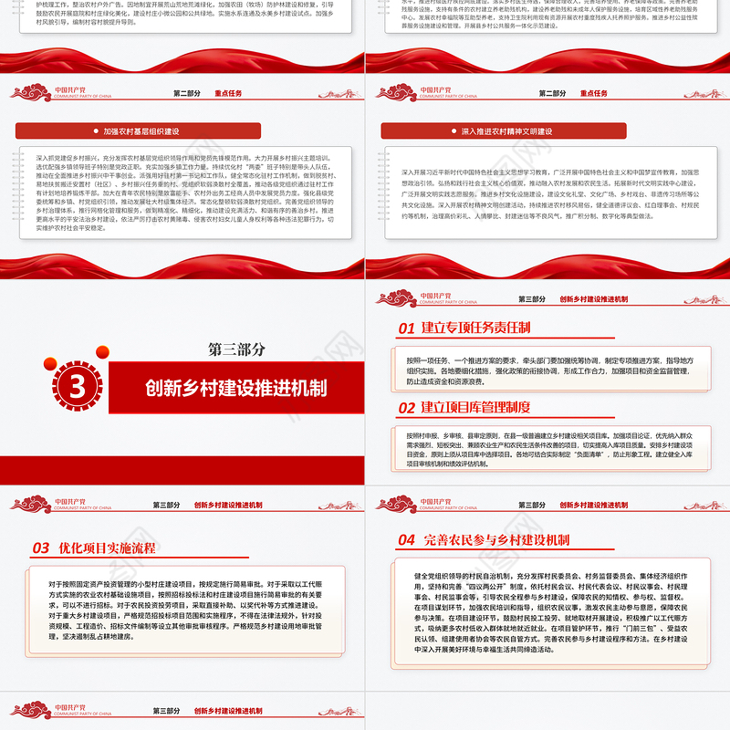 简洁党政风《乡村建设行动实施方案》PPT专题课件