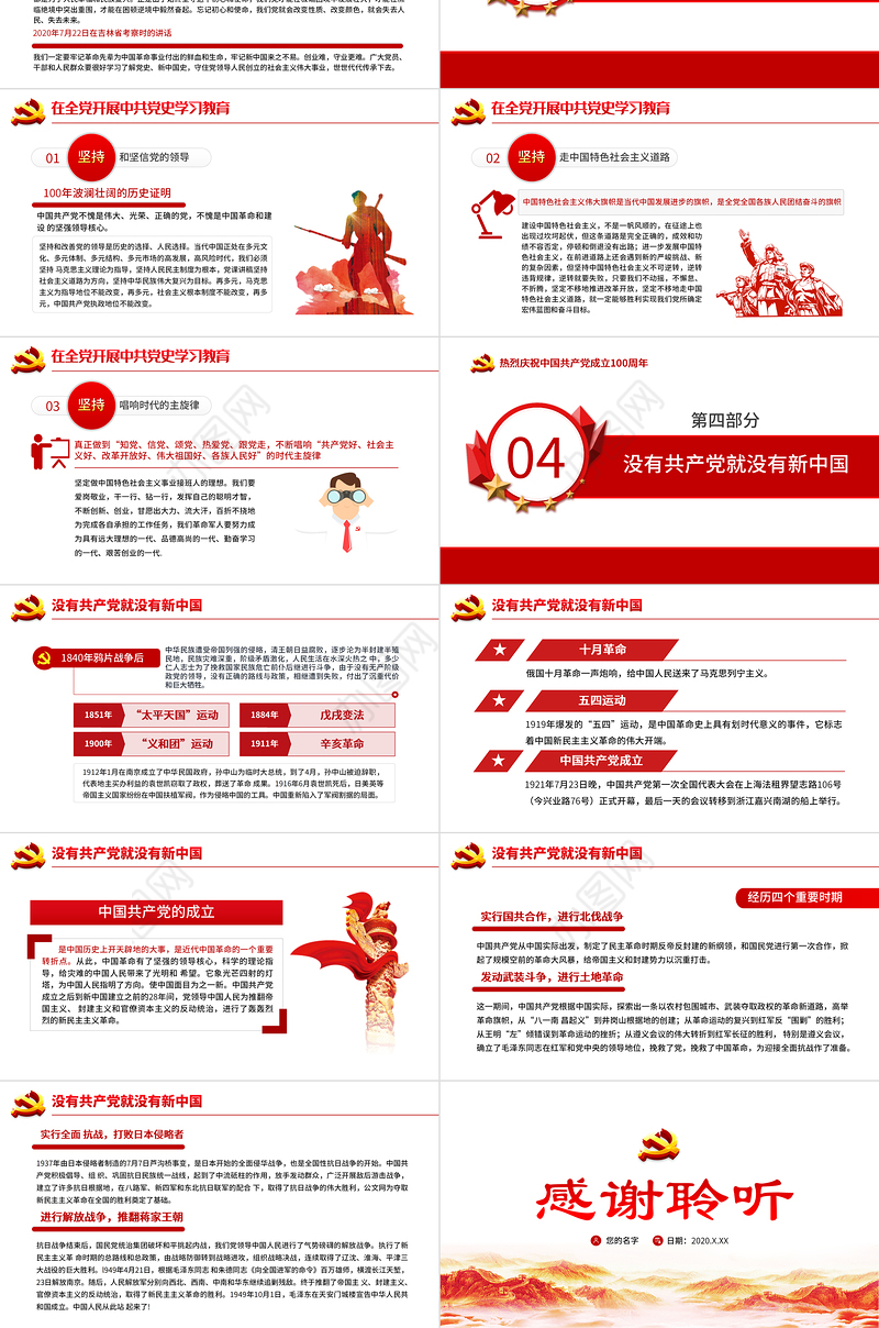 百年恰是风华正茂庆祝建党100周年七一建党节专题党课PPT