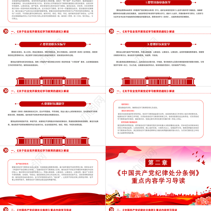 2024党纪学习教育PPT大气简洁集中性党纪教育专题微党课