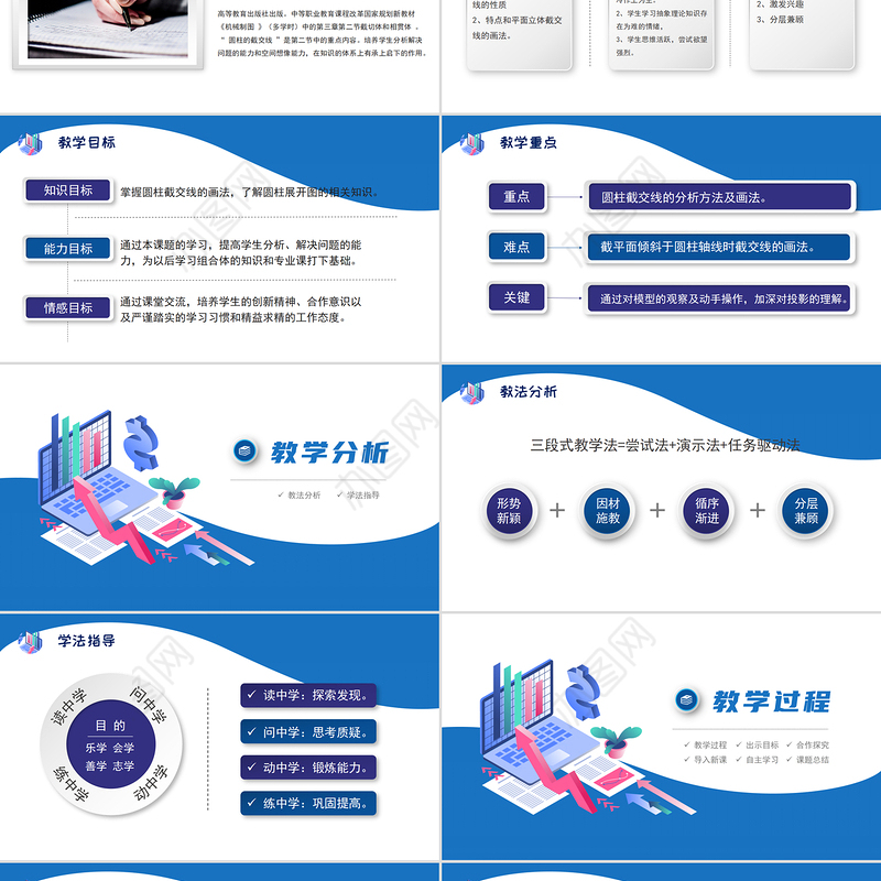 内容型2.5D风格教学设计说课PPT