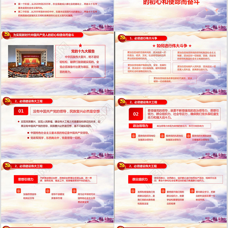 原创共产党人的初心和使命内容学习党课ppt