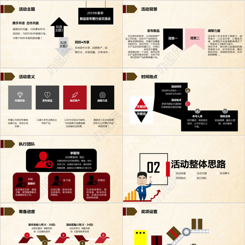 大学生创业计划书PPT通用模板