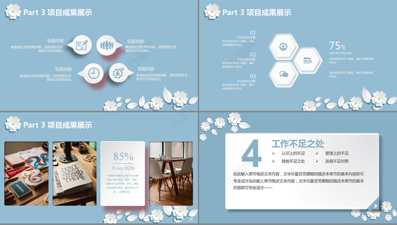 清新创意工作汇报通用PPT模板