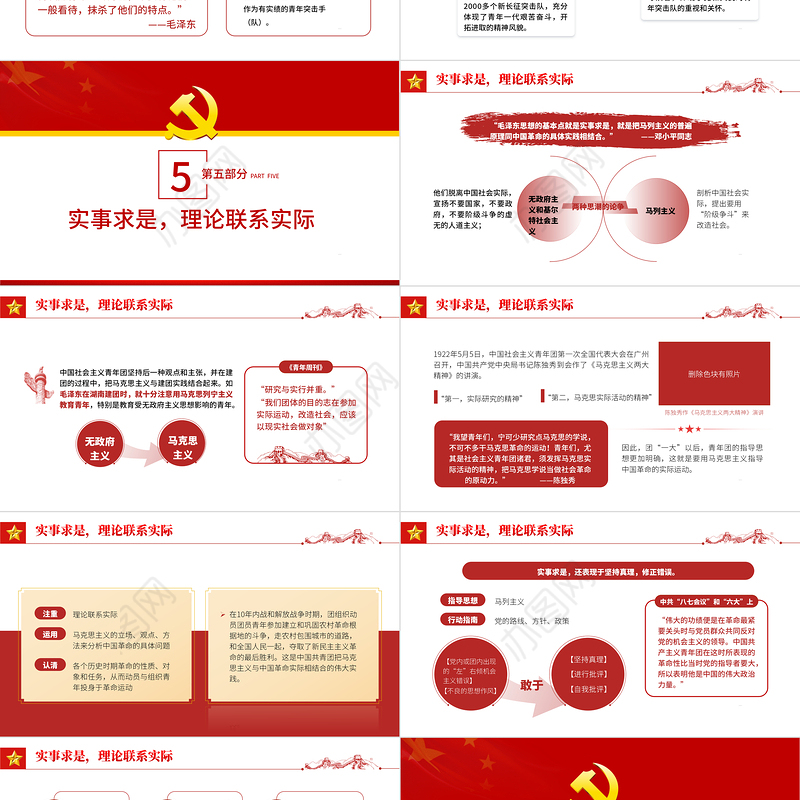 共青团的优良传统与作风PPT红色精品2022年共青团团委团支部团员学习团课课件模板