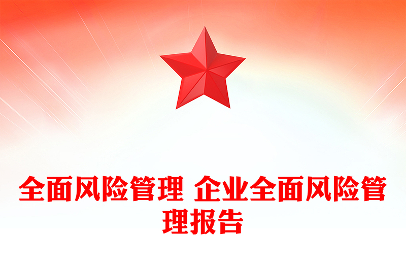 全面风险管理 企业全面风险管理报告