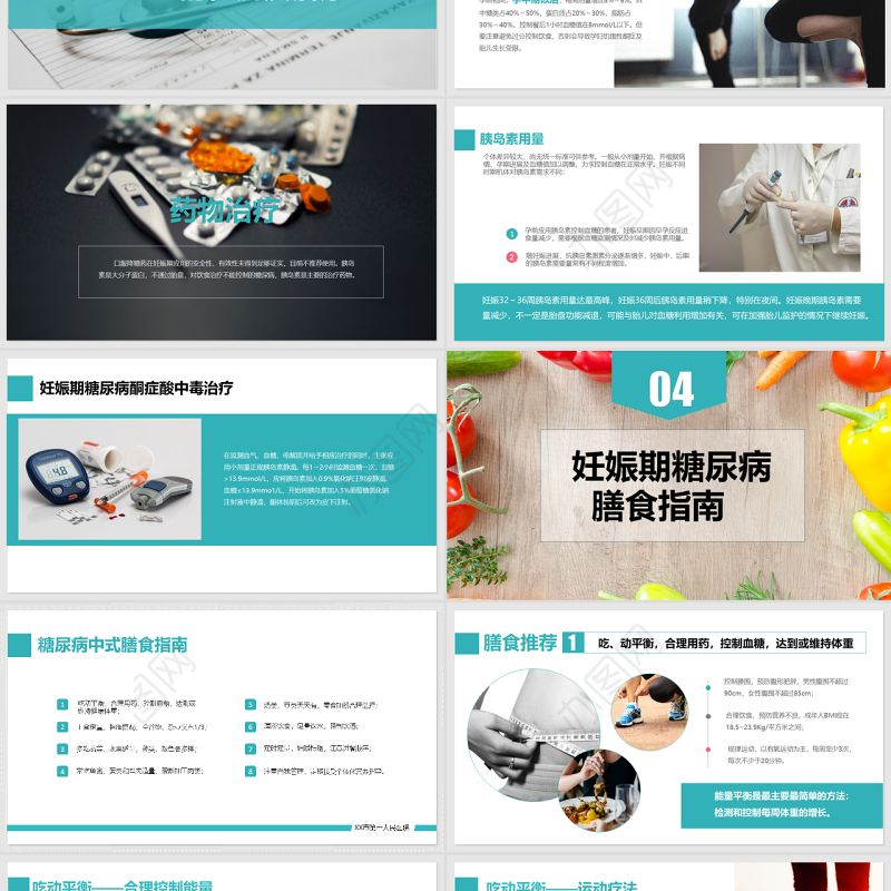 医院内训教学课件妊娠糖尿病管理PPT模板