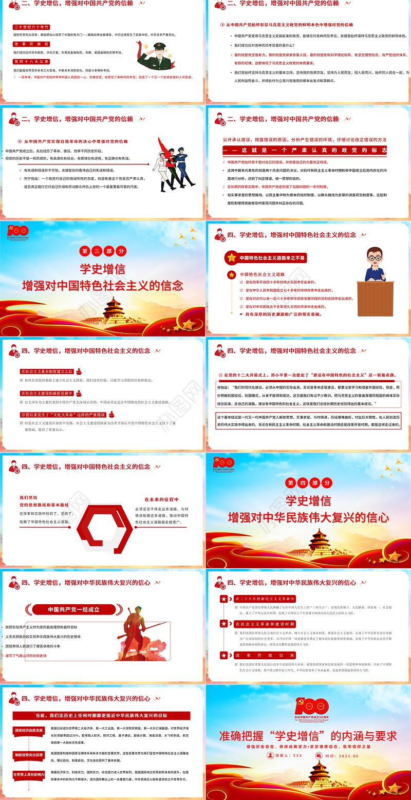 2021准确把握学史增信的内涵与要求党史辅导专题党课PPT