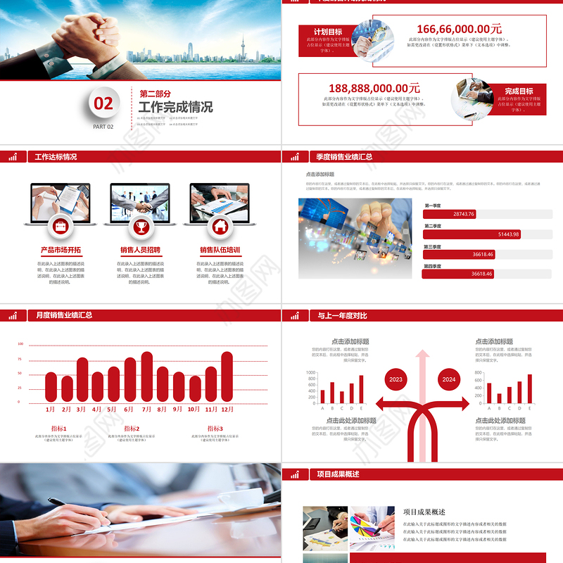 2021市场销售部营销工作总结计划PPT