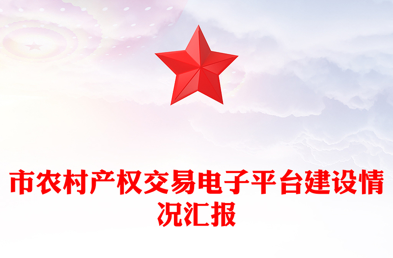 市农村产权交易电子平台建设情况汇报