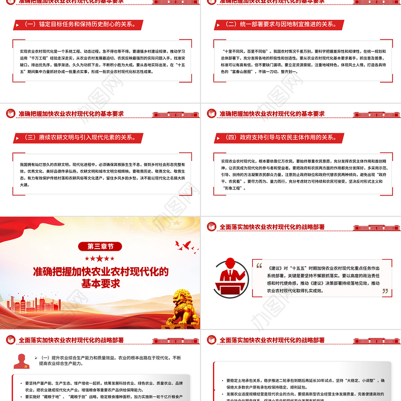 精美实用加快农业农村现代化PPT二十届四中全会系列党课课件