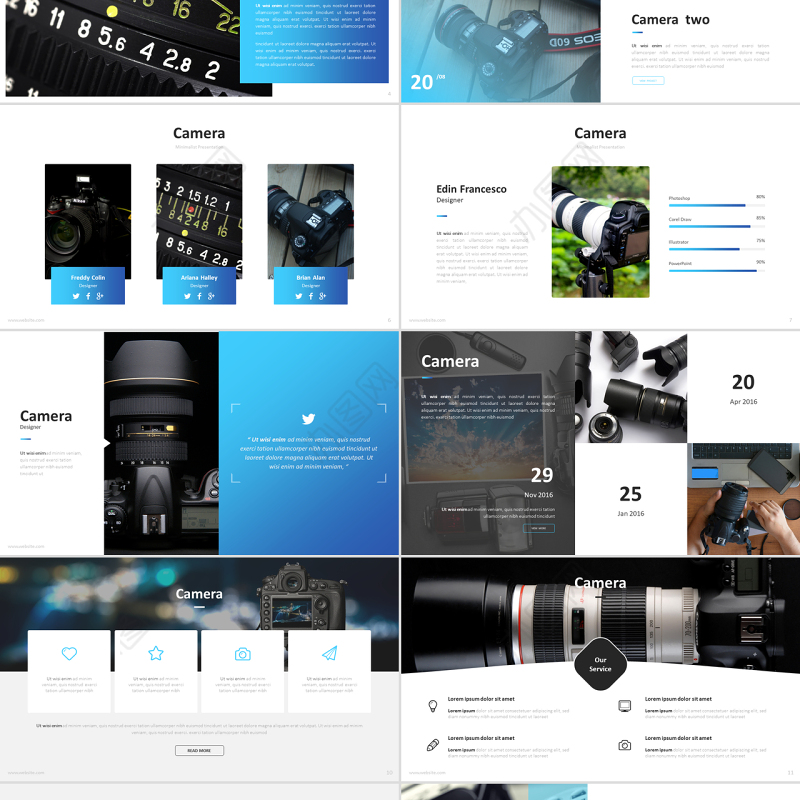摄影相机产品介绍产品发布简约稳重大气