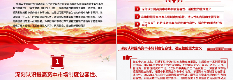 精美大气提高资本市场制度的包容性适应性PPT二十届四中全会系列学习课件