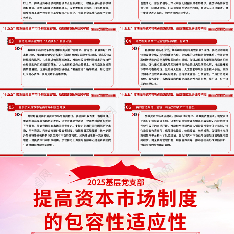 精美大气提高资本市场制度的包容性适应性PPT二十届四中全会系列学习课件