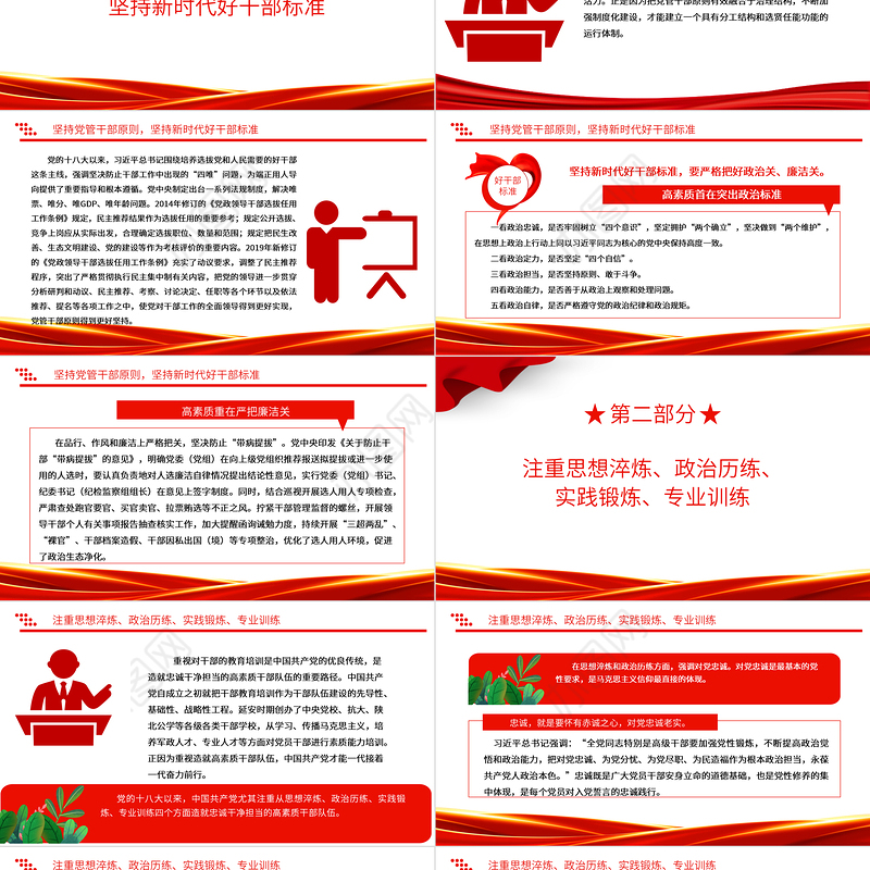2023坚持造就忠诚干净担当的高素质干部队伍ppt精美党政风贯彻落实习近平新时代党建思想党组织党员党建专题党课课件