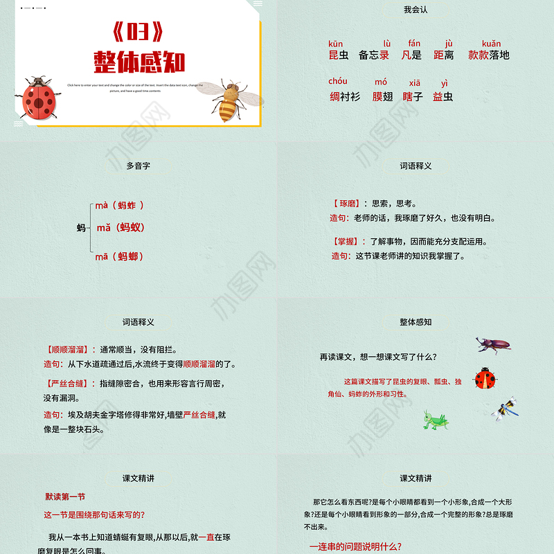 2022昆虫备忘录PPT第4课小学三年级语文下册部编人教版教学课件