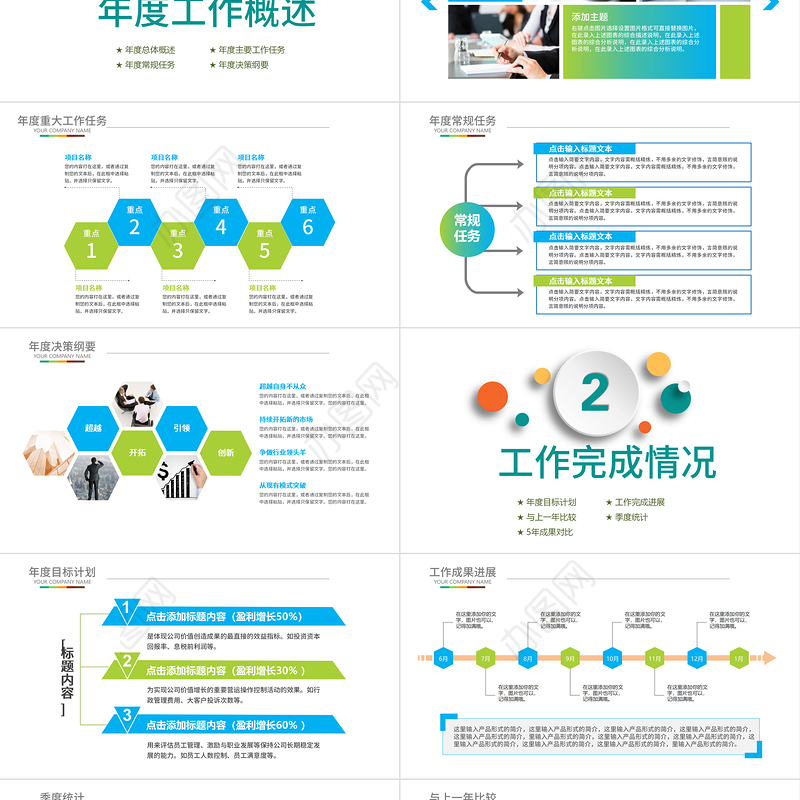 2023简洁微粒体年终总结工作汇报报告新年计划PPT模板